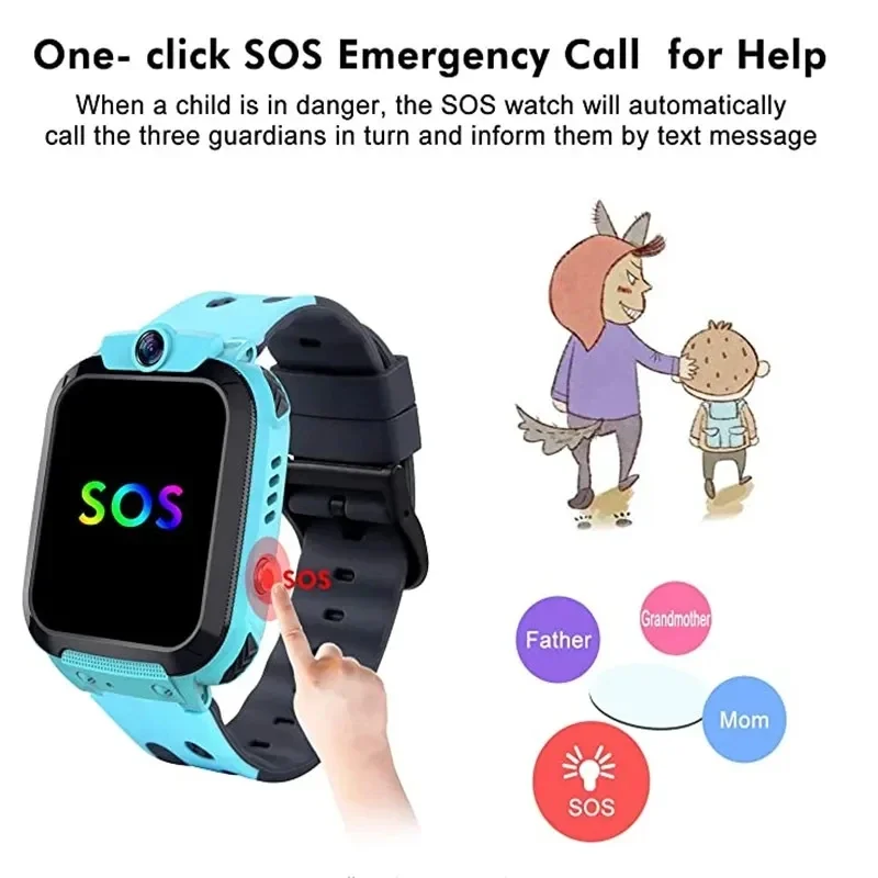 4G Children Smartwatch Wrist Kids Smart Watch Boys Girls GPS Tracker Waterproof Wristwatch Electronic Digital Connected Clock