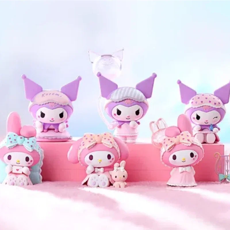 

Пижама Sanrio Kuromi My Melody, коллекция фигурок аниме, персонажи мультфильмов, милые игрушки, детские аксессуары, рождение