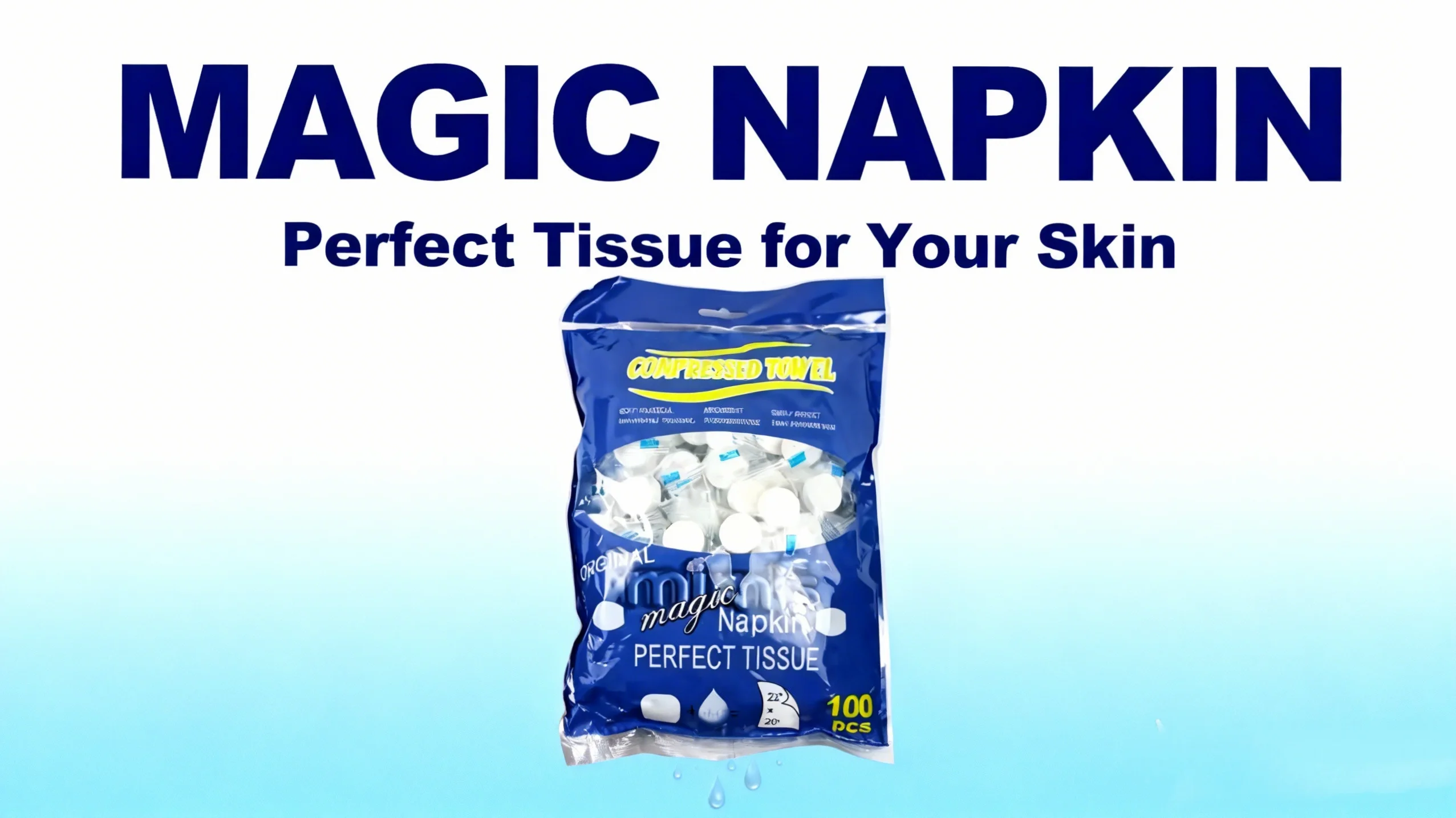 100 Pcs Travel Portable Compressed Towels - Disposable Coin Tissues, Soft Facial Wipes & Disposable Napkins