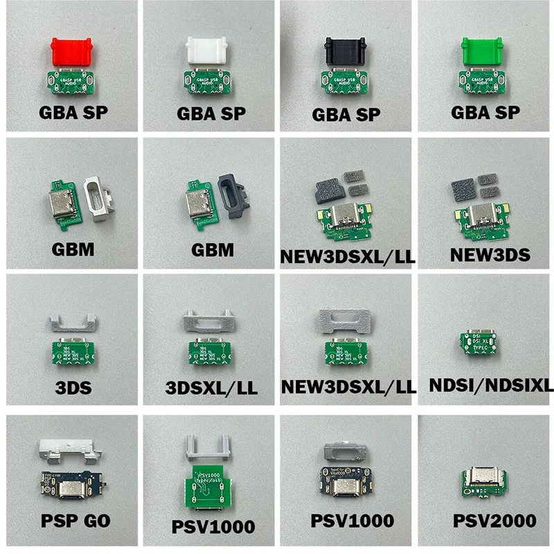  1 шт. USB Type-C порт для зарядки игрового устройства и аудиопорт для GBA SP для PSV 1000 PSV 2000 для GBM для NEW3DS XL LL для 3DS XL LL 1 шт. USB Type-C порт для зарядки игрового устройства и аудиопорт для GBA SP для PSV 1000 PSV 2000 для GBM для NEW3DS XL LL для 3DS XL LL