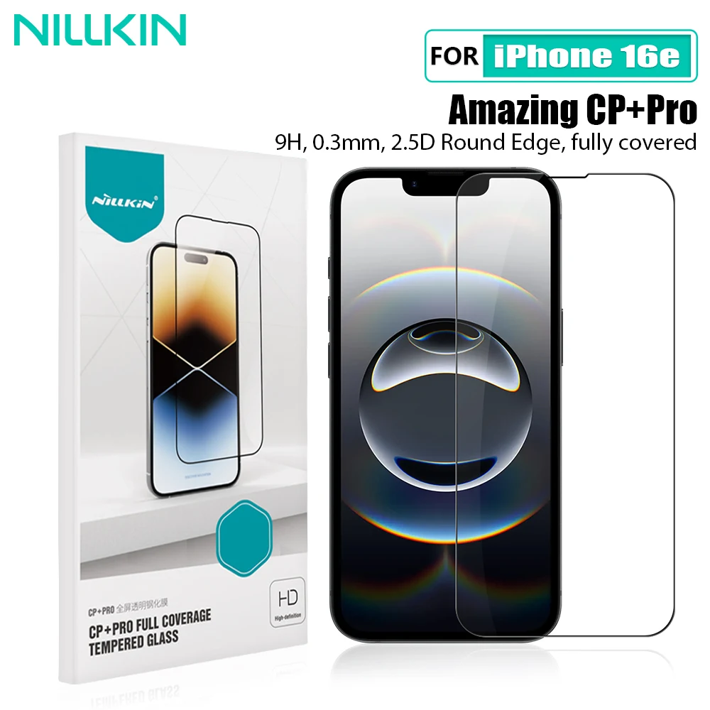 

NILLKIN For iPhone 16e Screen Protector CP+Pro / H+PRO Anti-Explosion 2.5D Clear Tempered Glass Film for iPhone 16e