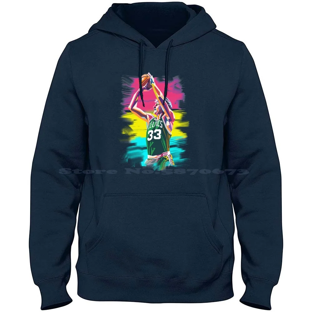 Larry Bird Larry Bird Art 100% Cotton Hoodie T Shirt Larry Bird Larry Bird Art