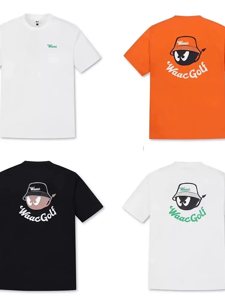 新-2025-waac-ゴルフ服アイスシルク半袖-tシャツスポーツカジュアルゴルフユニフォーム男性女性夏軽量トップ