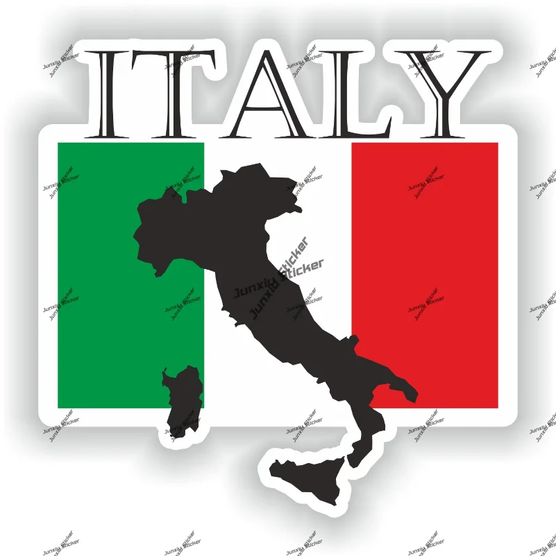 

Italy Sticker Cute Motorcycle Weatherproof Sticker Accessory Scratch Cute Unique Decal Coat Laptop of Bumper with Italian Proof