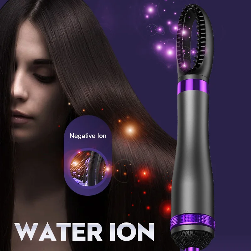 5 in 1 Negative Ionic Electric Hair Brushes,Removable Hair Dryer for Fast Drying,Low Noise Hair Curler/Straighteners Tools Salon