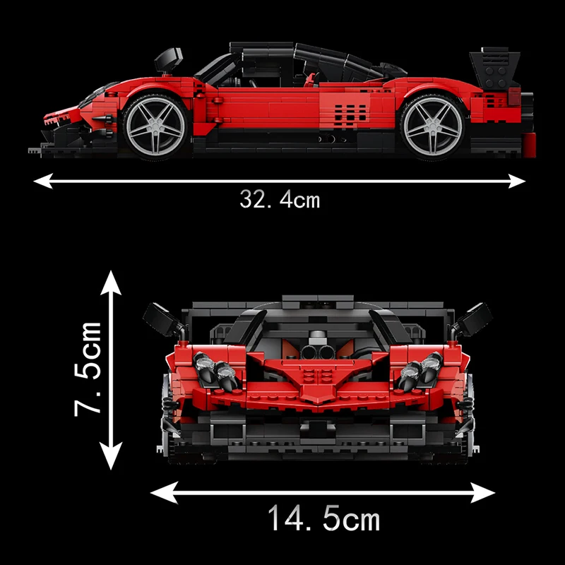 MOULD KING Technical Pagani Zonda Sport Car Model Building Blocks Assemble Bricks Supercar Toys Collection Gifts For Adult Boys