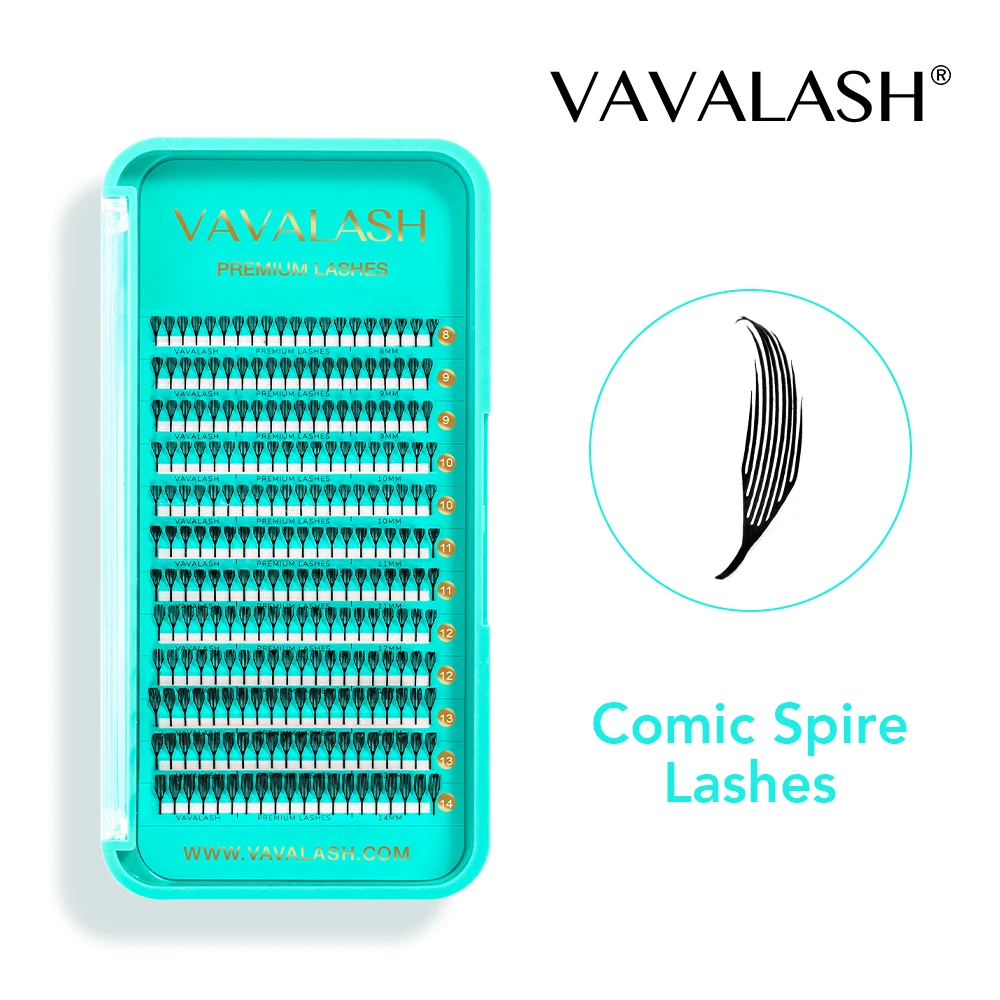 VAVALASH Comic Wispy Anime Wimpern 0,07mm C/D Curl Matt Schwarz Natürliche Leichte Federwimpern für Make-up ﻿ – Detail 1