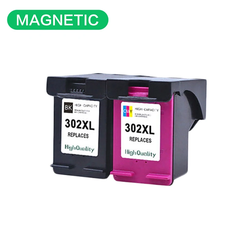 Cartuchos de tinta magnéticos 302 para impresora HP Deskjet 1110, 2130, 1112, 3630, Officejet 4650, 4655, ENVY 4516, NS45, 4520, novedad