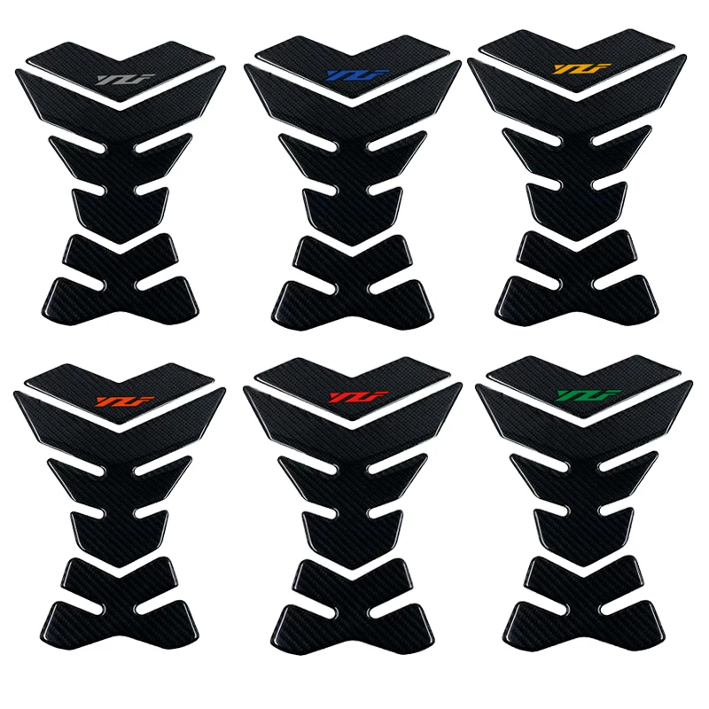 

3D Carbon Fiber Sticker Decal Badge Protection Fuel Tank Cushion Air Cap Triple Clip for YAMAHA YZFR6 R6