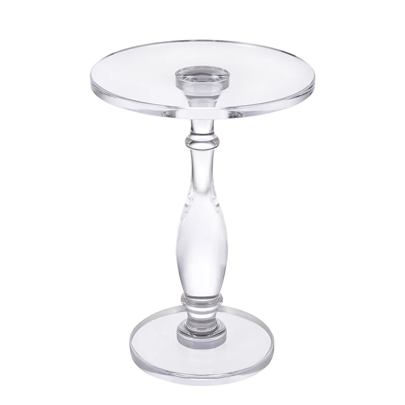 

Acrylic transparent coffee table small round table modern simple living room sofa crystal edge balcony glass coffee table