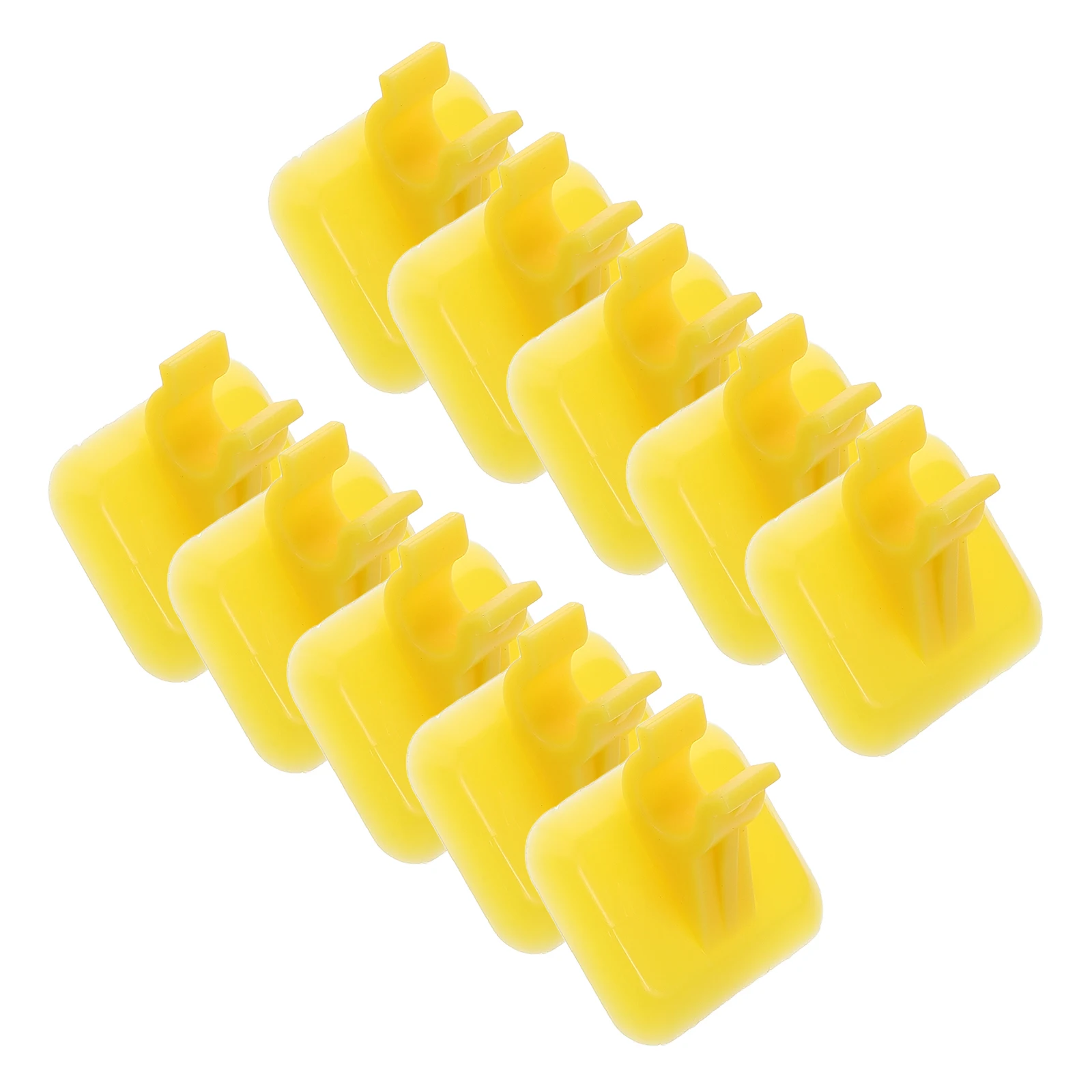 

10 Pcs Engine Hood Clips Retainer Support Clamp Insulation Yellow Car Lift Strut Universal Cover Piece