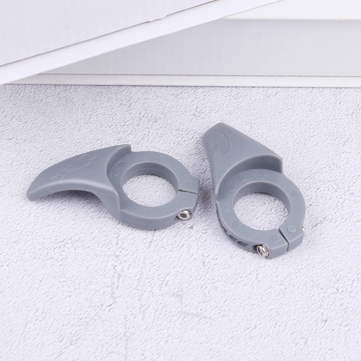 

1 Pair Horn Bike Handlebar Ergonomic Thumb Rest Lightweight Scratch Resistant Fixed Gear For Mountain Road Cycling Grey