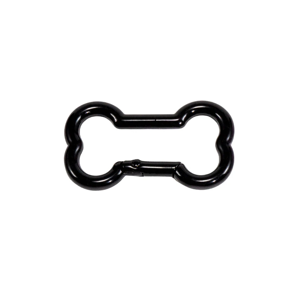 Painted Colored Spring Buckle Bone Shaped Metal Keychain Hook
