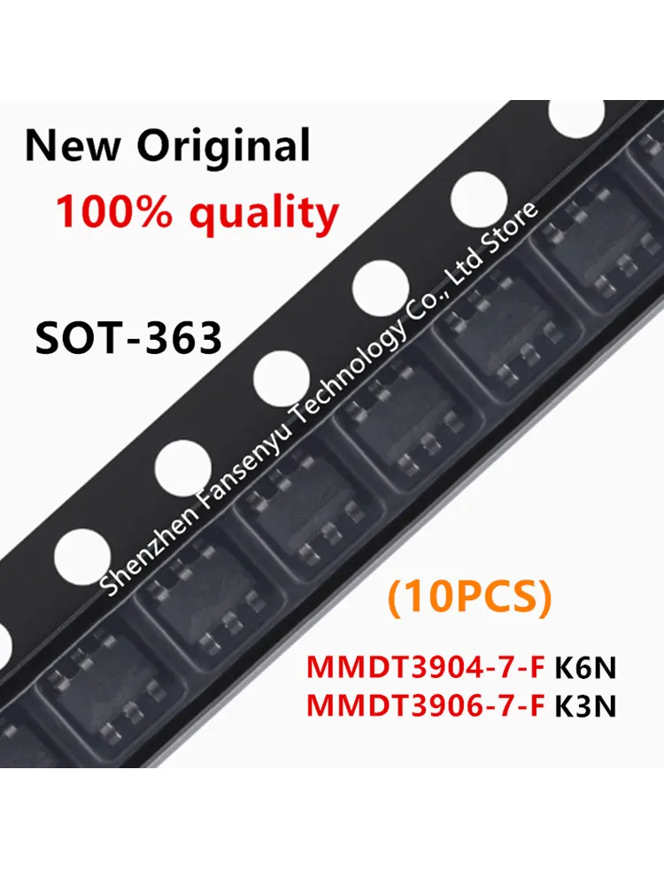 (10piece)100% New MMDT3904 MMDT3904-7-F K6N MMDT3906 MMDT3906-7-F K3N SOT-363 Chipset
