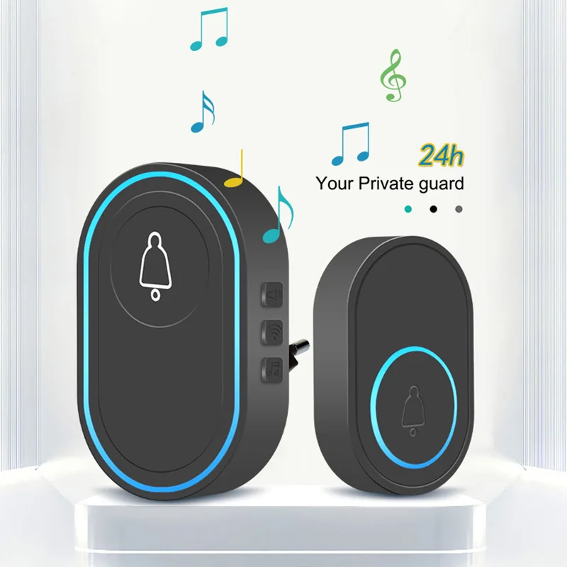 

2.4Ghz Wireless Doorbell For Home Security Alarm Welcome Chime Door Ring