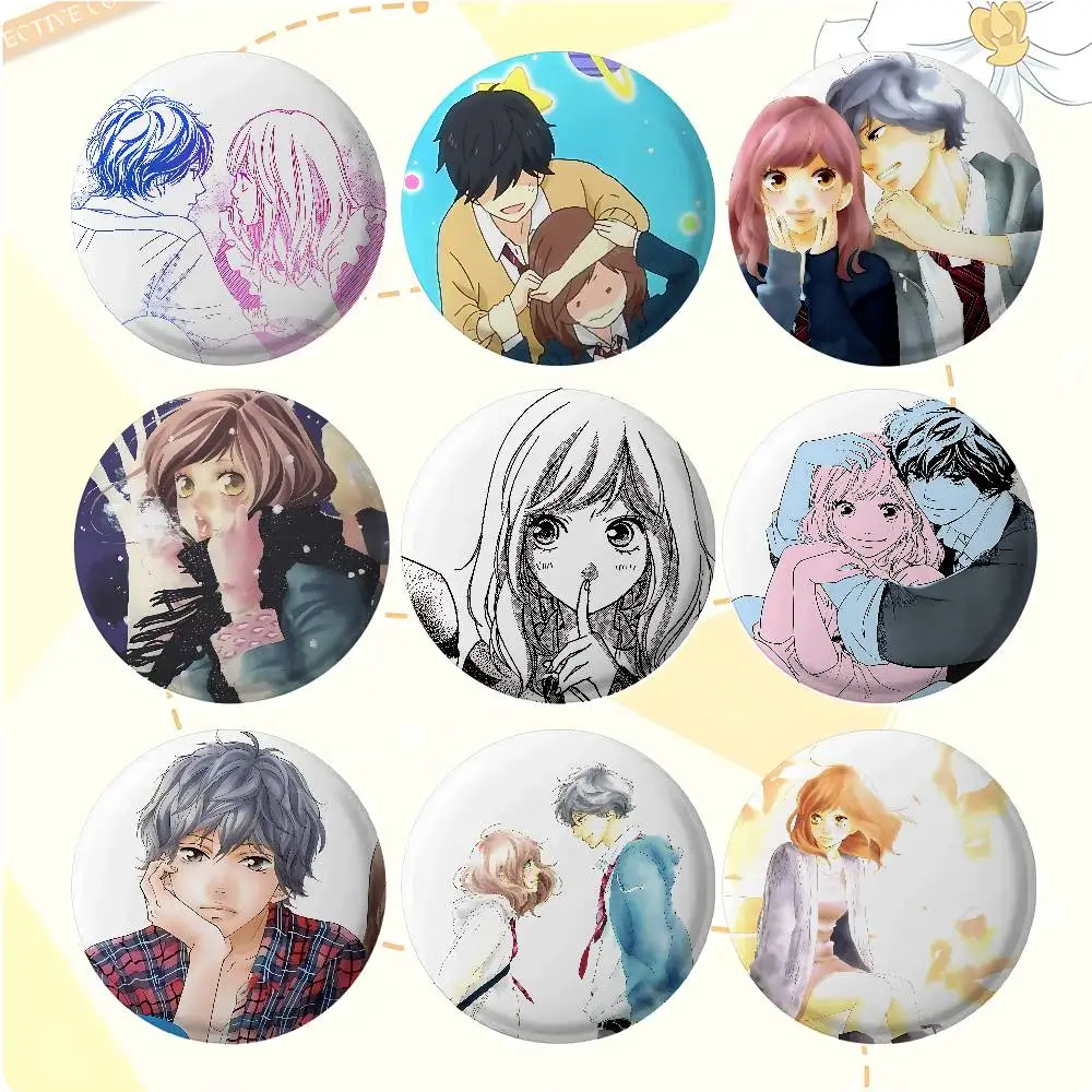 Broches de Anime A-Ao Haru Ride, Divertidos Insignias de Memes, Joyería de Moda, Regalos