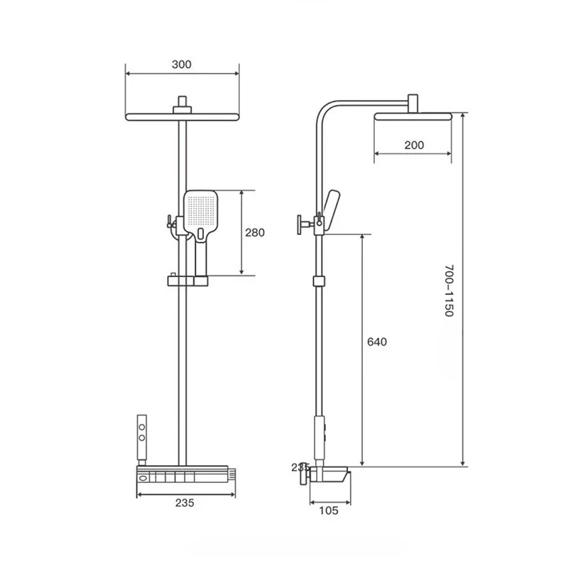 Imagem -06 - Smart Temperature Digital Display Shower Conjunto Completo Montagem na Parede Chave de Piano de Quatro Funções Sistema de Torneira de Chuveiro Frio Quente para Banheiro