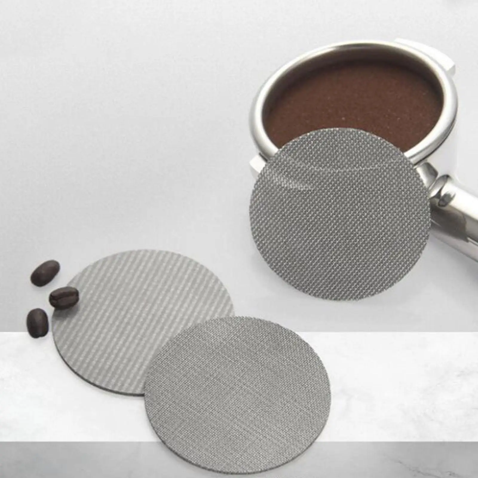 Coffee Screen Reusable 150μm Stainless Steel Filter Screen Espresso Machine Basket Screen for Espresso Machine Accessory