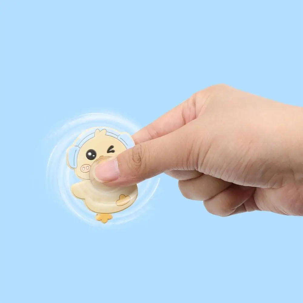 6 ピース/セット漫画デザイン指先ジャイロ小型軽量動物指ジャイロスムーズな回転耐久性のあるフィジェットスピナーオフィス