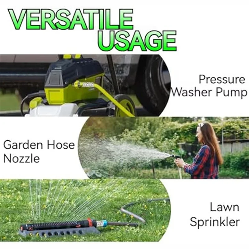 A84E-Garden Hose تركيبات توصيل سريعة، 3X من الفولاذ المقاوم للصدأ، موصلات سريعة لخرطوم المياه 3/4 بوصة، تركيبات سريعة الإصدار #4