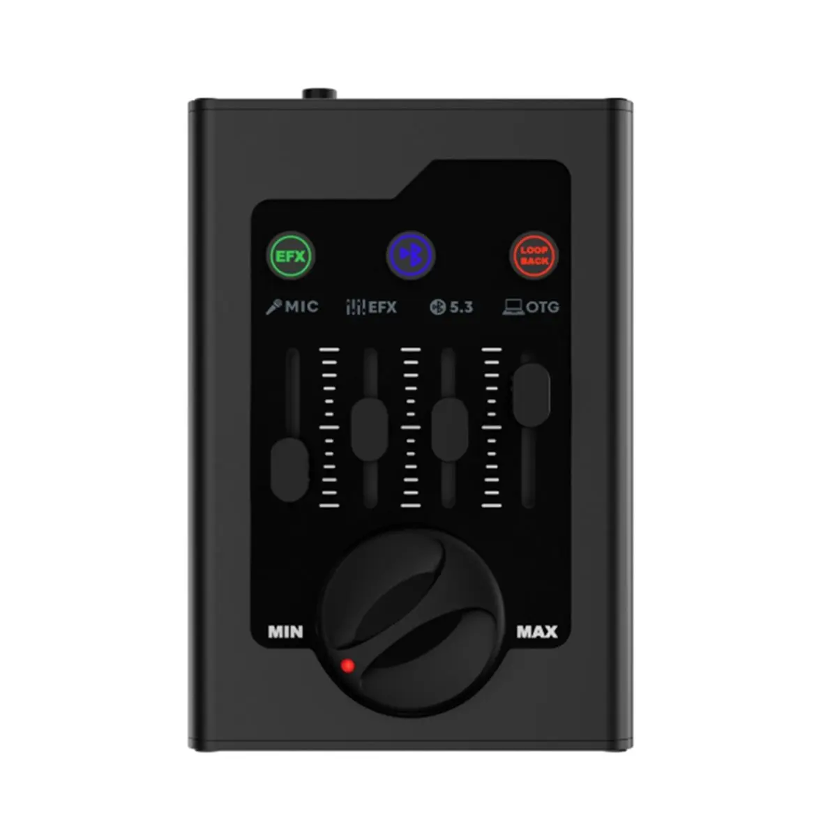 【NEW)N93R】 GBA Mini Sound Card Microphone Sound Card Bluetooth OTG Function for Computer Singin Stage Live Streaming Black
