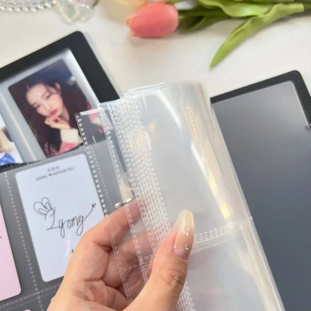 A5 Photocard Collecting Four-box Grid with Baffle Plate Photocard Binder Candy Color Kawaii Binder Photo Cards Instant Photo