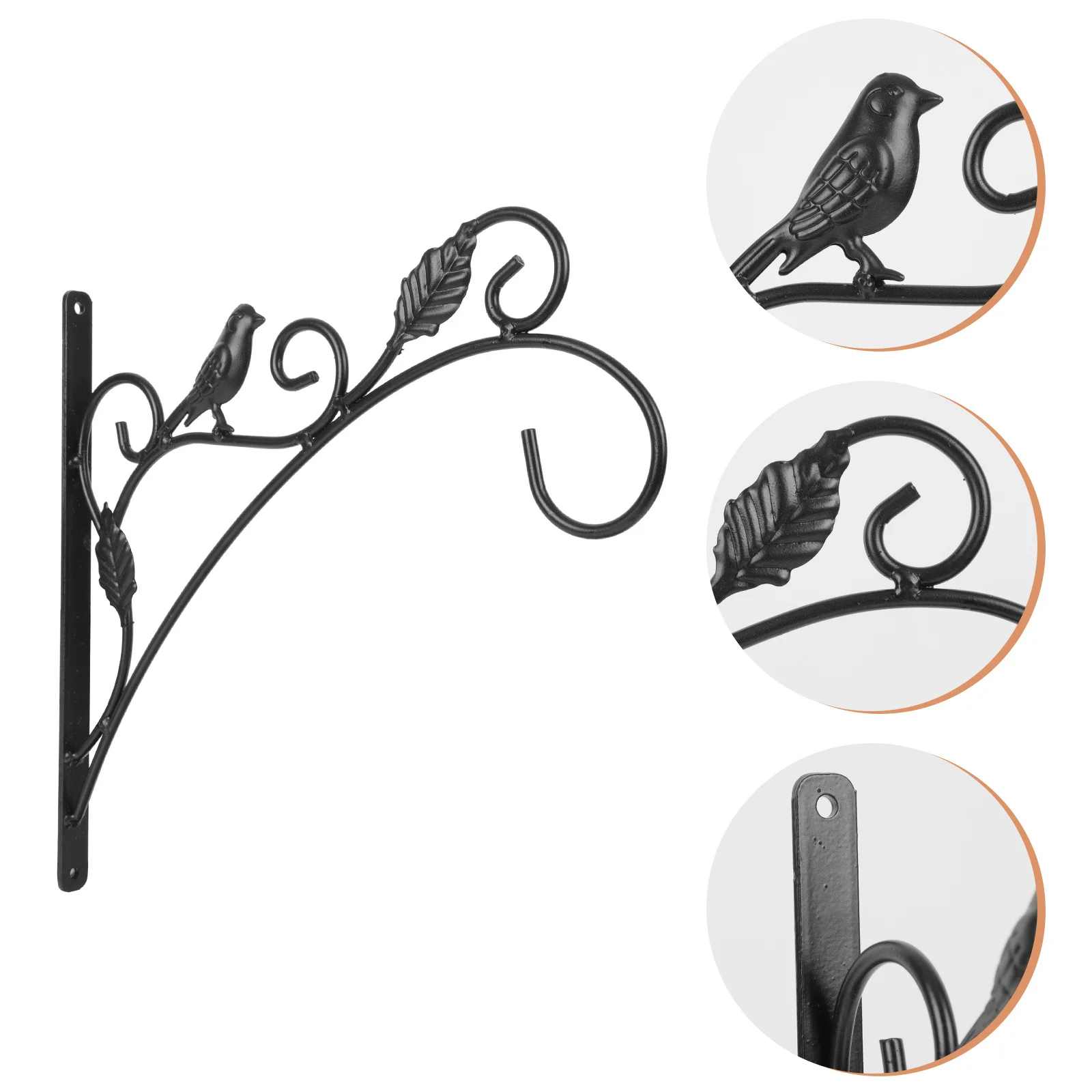 1 قطعة اناء للزهور الحديد دعامة تعليق للشرفة شماعات الزخرفية حديقة الديكور حامل النبات في الهواء الطلق خمر حمالة تعليق جدارية