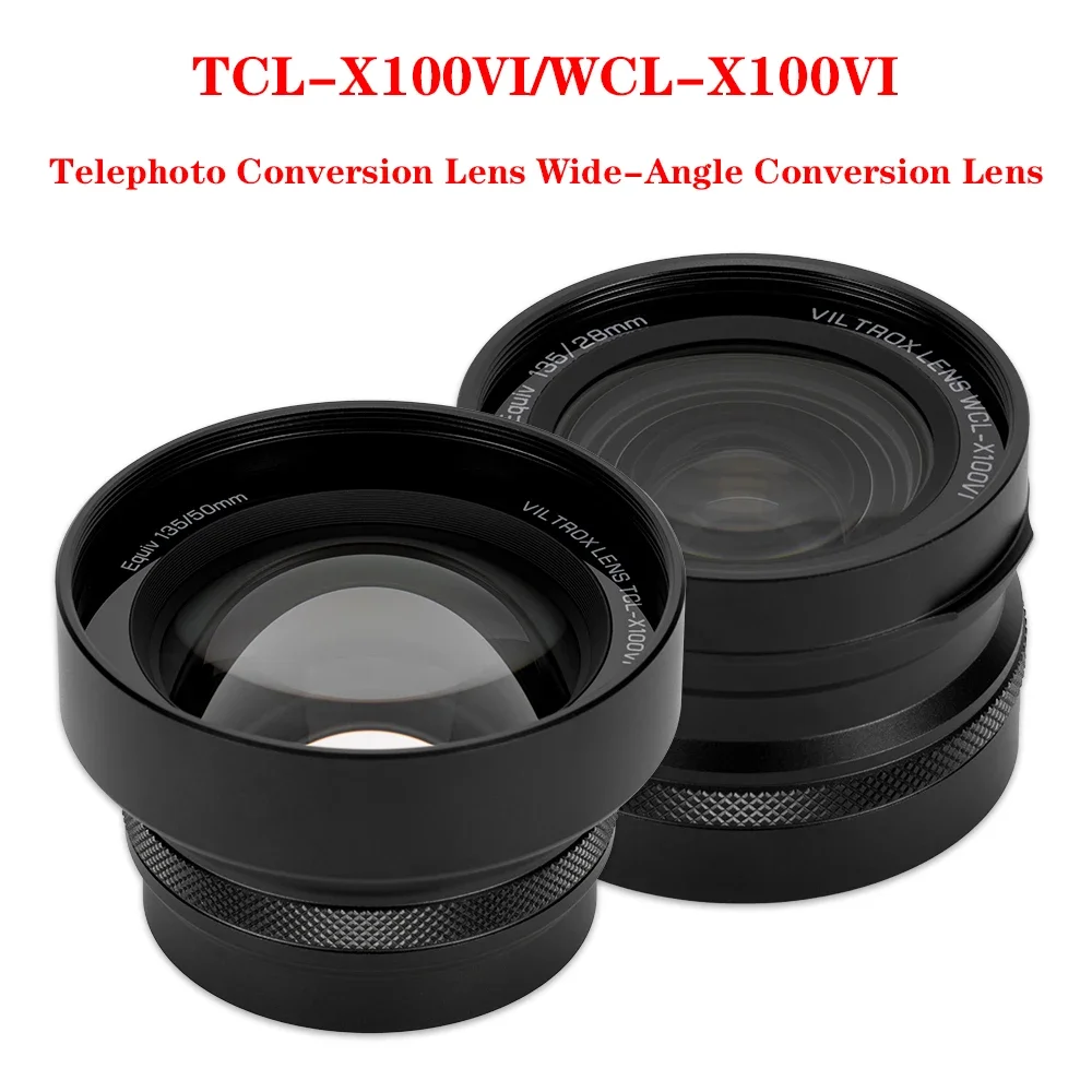 Viltrox TCL-X100VI WCL-X100VI Telephoto Conversion Lens Wide-Angle Conversion Lens for FUJIFILM X100 Series Cameras