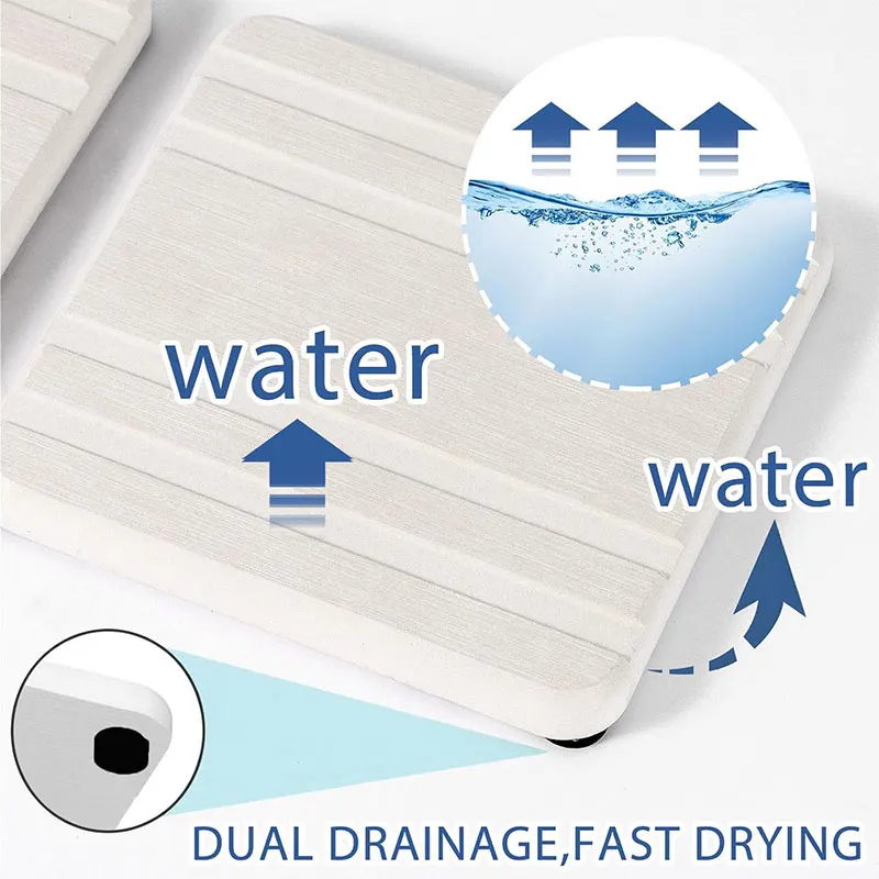 3PCS Bathroom Sink Vanity Trays Water Absorbing Stone Tray Instant Dry Sink Coasters Kitchen Sponge Hand Soap Holder