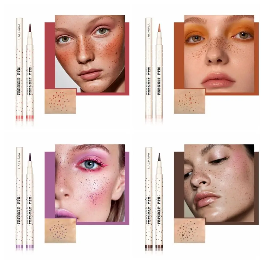 Makeup Supply Soft Freckles Pen Natural Waterproof Painting Freckles Stamp Lifelike Long Lasting Dot Spot Pen Women