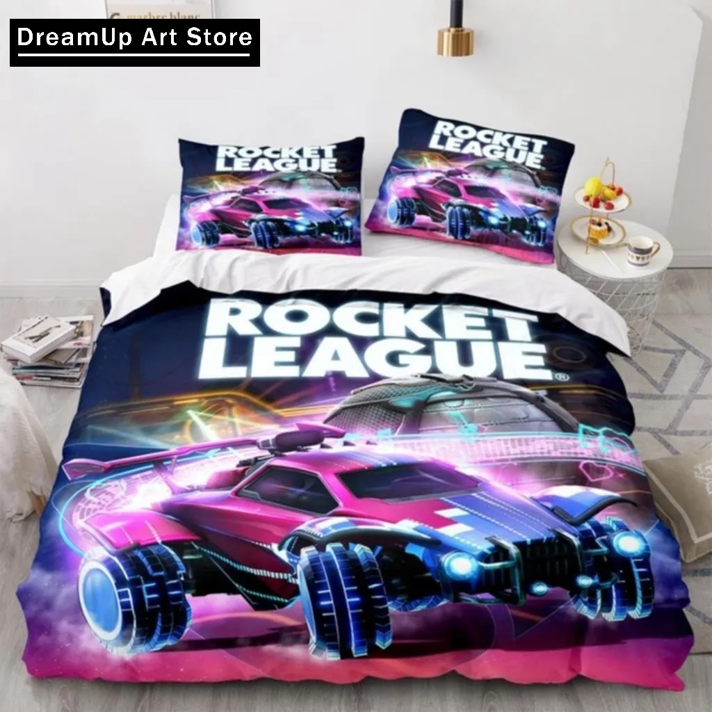 Gane Rocket League Bedding Set Duvet Cover Bed Set Quilt Cover Twin Single Full Queen King Size Boys Adult Home Textile