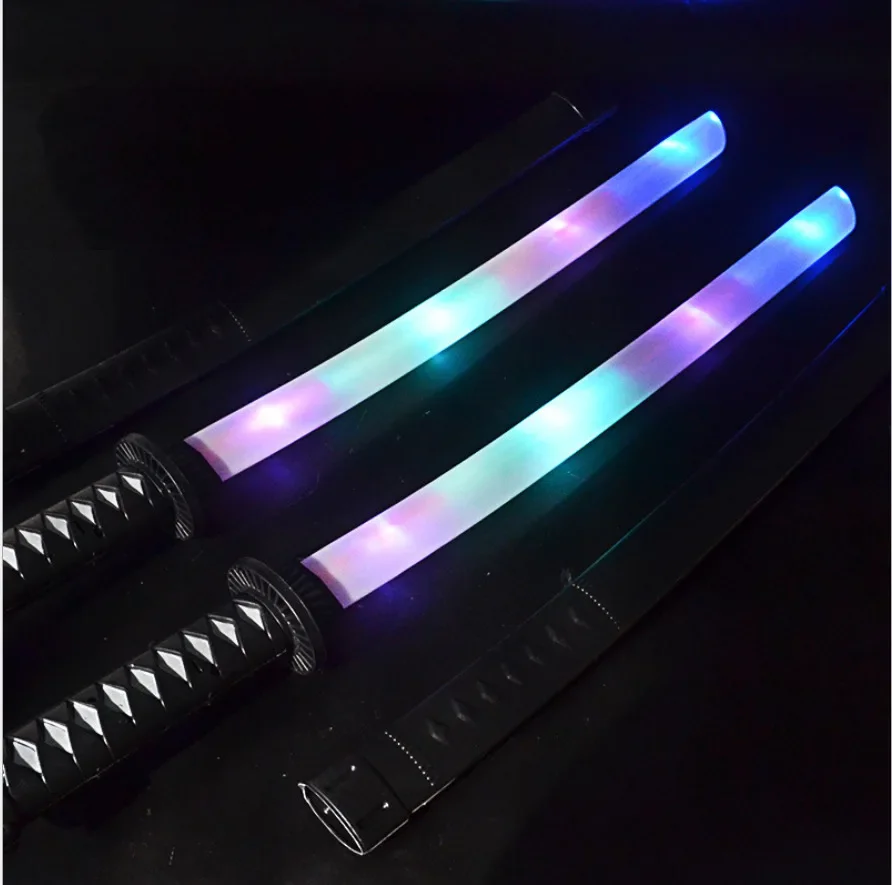 5PCS Large 67CM Children's Luminous Warrior Sword Luminous Warrior Sword with Sheath Luminous Toy Wholesale