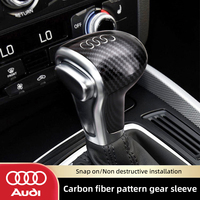 Car Carbon Fiber Gear Shift Knob Handle Cover Decorative Accessories For Audi S Line A3 A4 A5 A6 A7 A8 Q3 Q5 Q7 A8L S6 S7 S3 Q5L