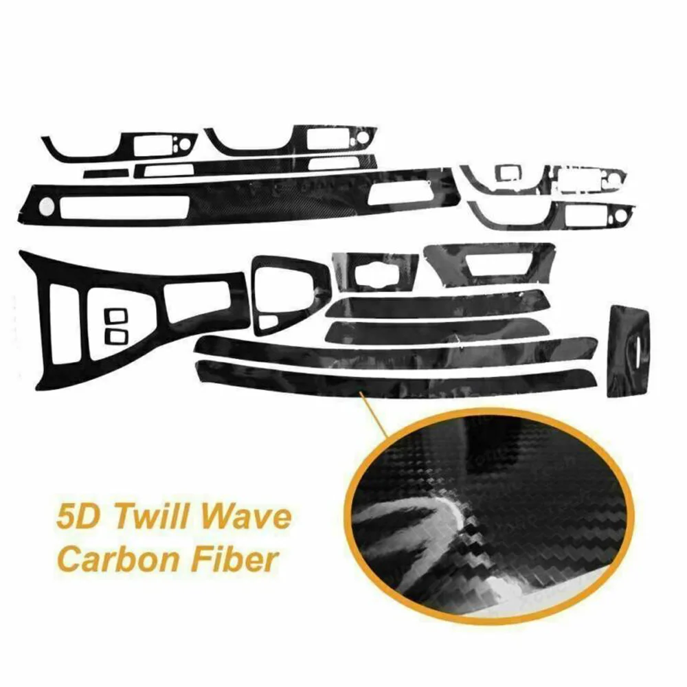 Car 5D Interior Glossy Carbon Fiber Wrap Trim Decal For BMW 3 Series E90 E92 E93 Left-handed Driving Protector Sticker Decals