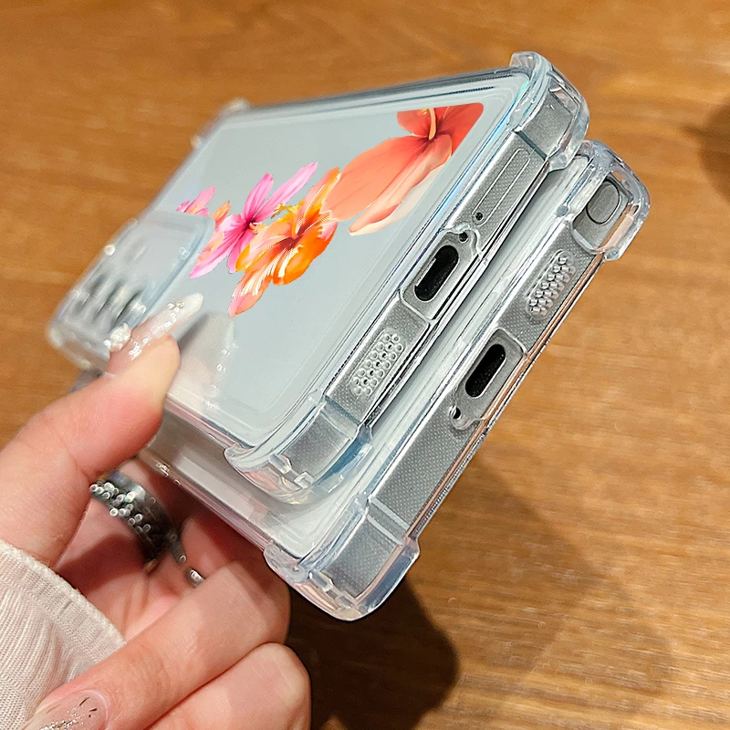 Funda de teléfono de silicona con flores de lirio para Samsung Galaxy S25 Edge S24 S23 S22 Ultra Plus S25 FE A17 A56 A16 A26 5G A55 A35 A54