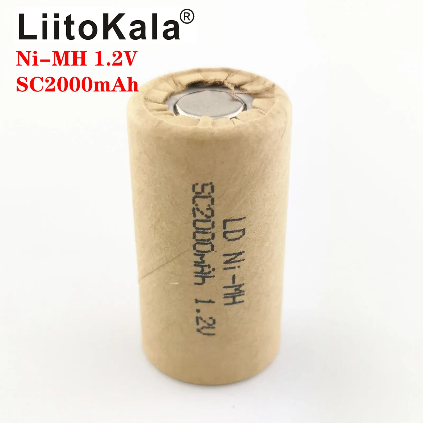 LiitoKala Ni-MH SC2000mAh 1.2V بطارية قابلة للشحن NIMH معدل تفريغ الخلية 10C-15C لطاقة الحفر الإلكترونية