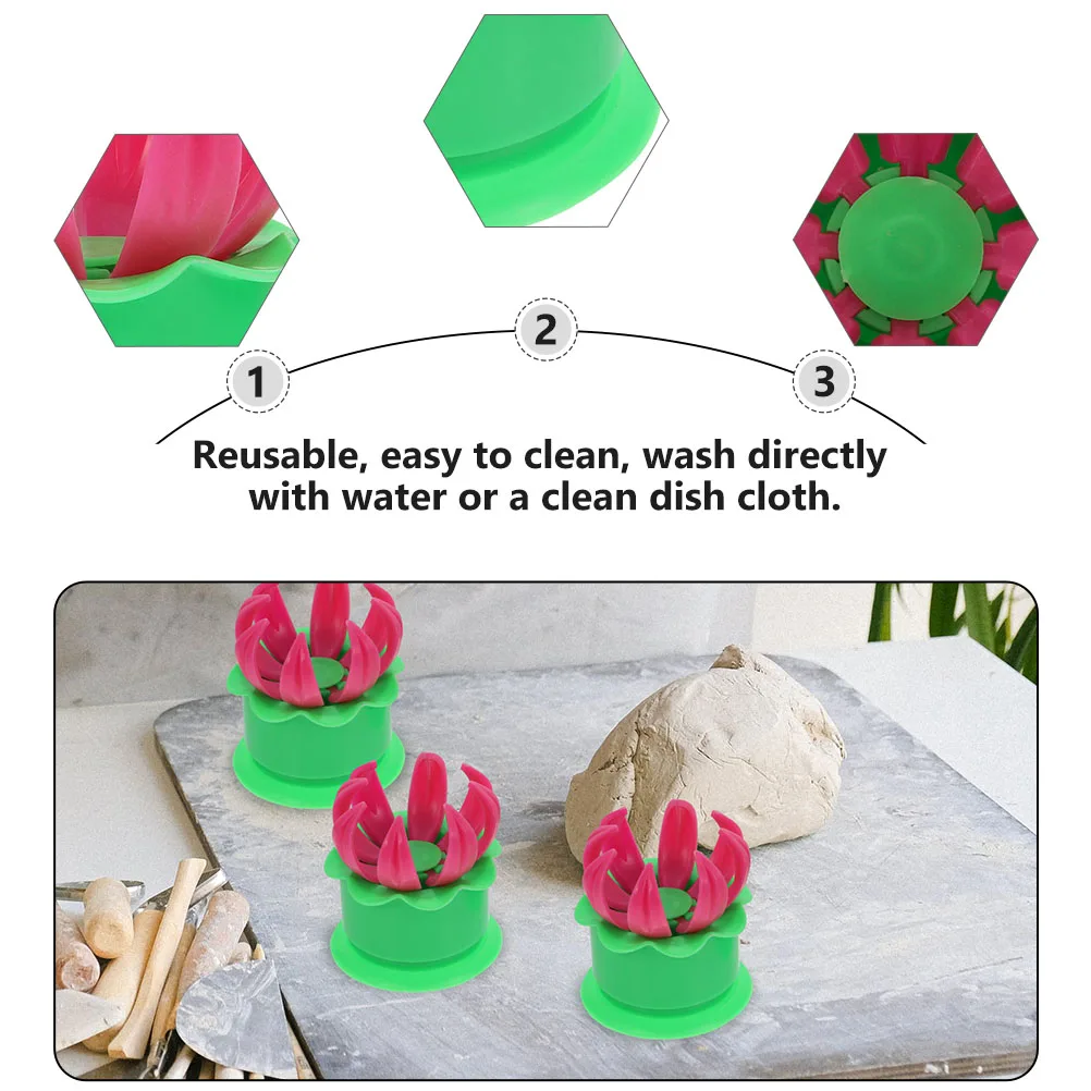 

4 pcs Baozi Mold Red Steam Bun Making Tool Reusable Dumpling Maker For Homemade Stuffed Buns Kitchen Cooking Supply Pastry Mold