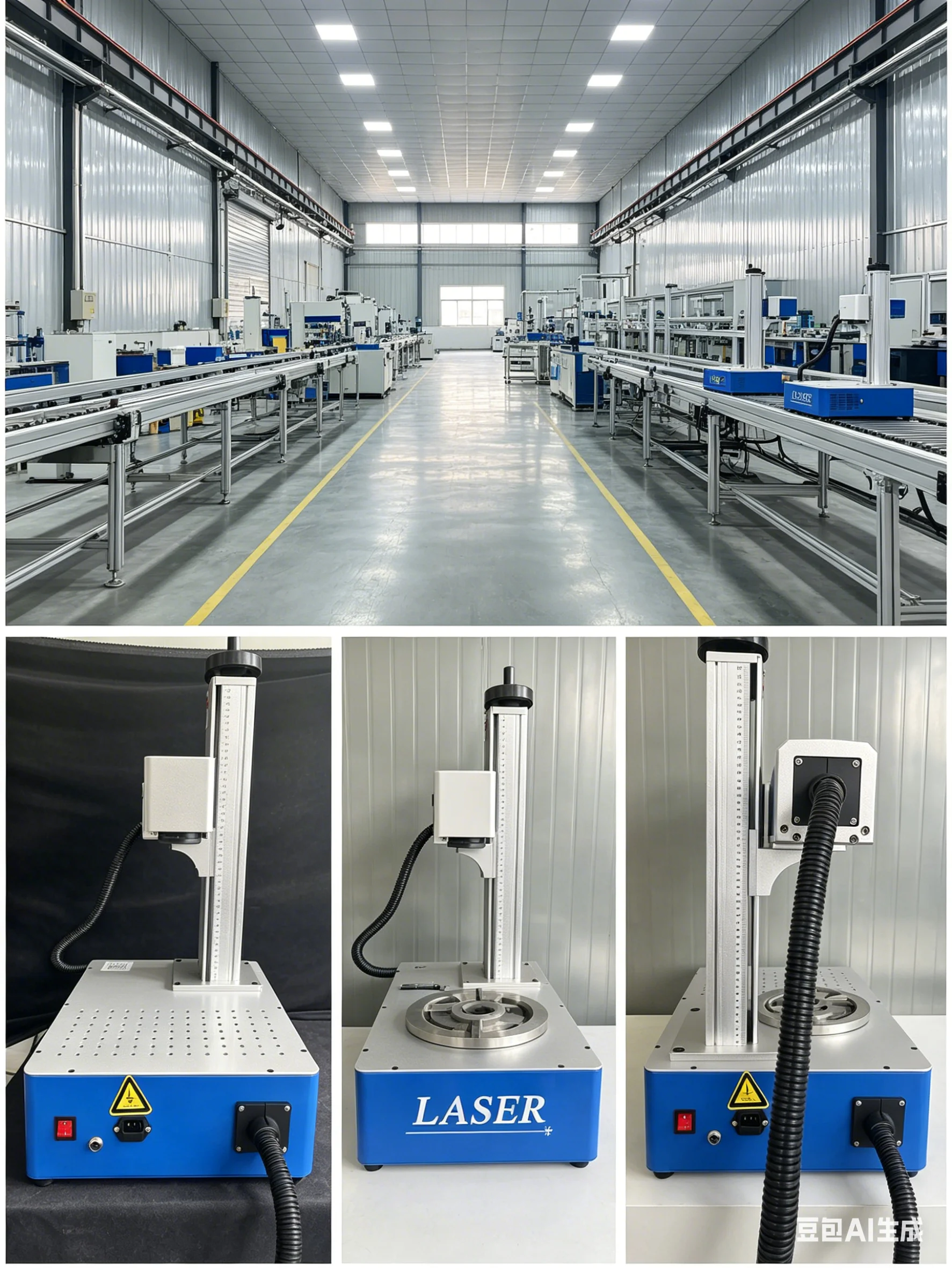 50W Laser Marking Machine 30W Fiber Laser 20W Engraver with Rotary Axis D80 Pen Table for Nameplate PVC Plastic Marking Engraver
