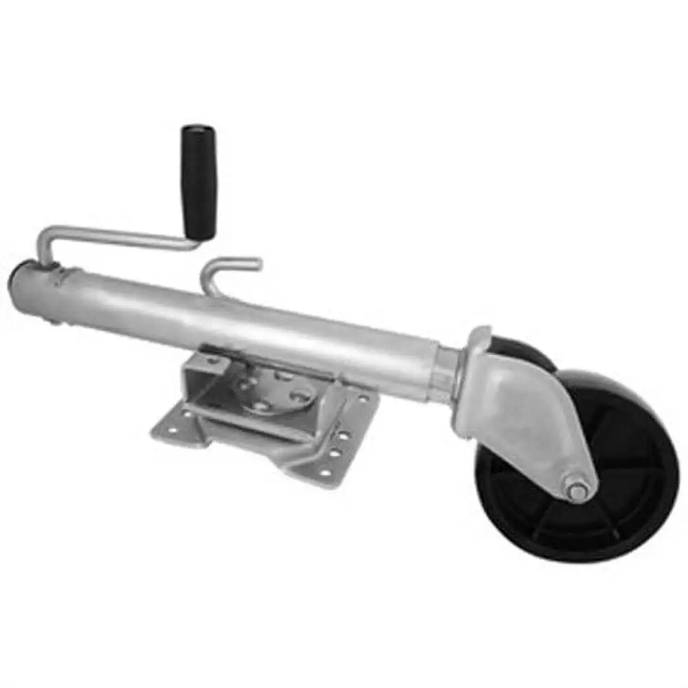 

74412 Round Trailer Jack, Side Mount, 600 lbs. Lift Capacity, Topwind, Bolt-On, 10 Inch Travel