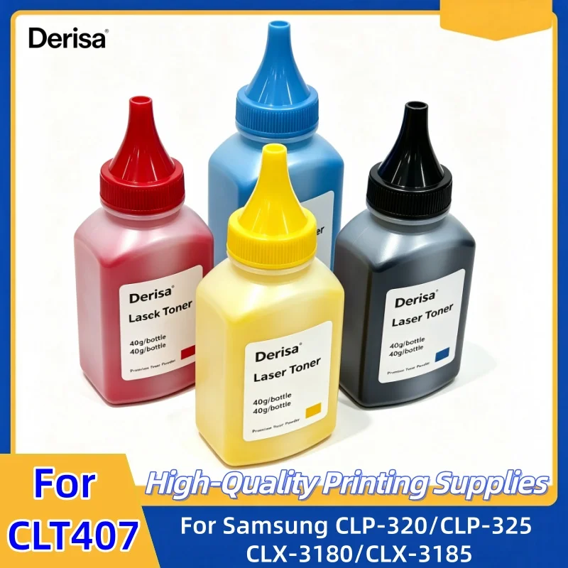 40g/pc Toner Powder CLT 407 CLT-407 CLT-K407S for Samsung CLP-320 CLP-325 CLX-3180 CLX-3185 Refill Toner