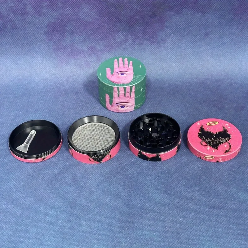 2 بوصة مطحنة الأعشاب التوابل دليل كسارة معدنية مدقة الفلفل هاون مطحنة الملح القاطع 4-Layers طاحونة أدوات التدخين اكسسوارات #4