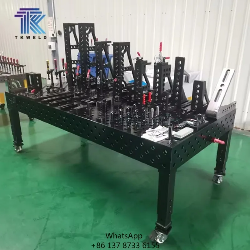 

High Quality 3D/2D D28 Turning Table Clamping CE Certified Robot Welding Table With Plasma Nitrided 0.5mm D16 D28