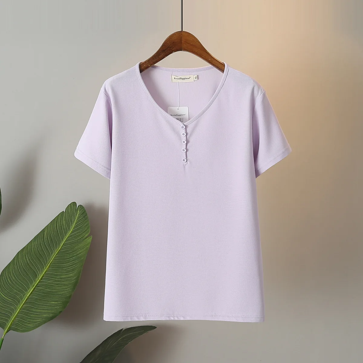 Imagem -03 - Senhoras Primavera Verão Tamanho Grande Tops para Mulheres Tamanho Grande Manga Curta O-pescoço Roxo T-shirt 3xl 4xl 5xl 6xl Novo 2023