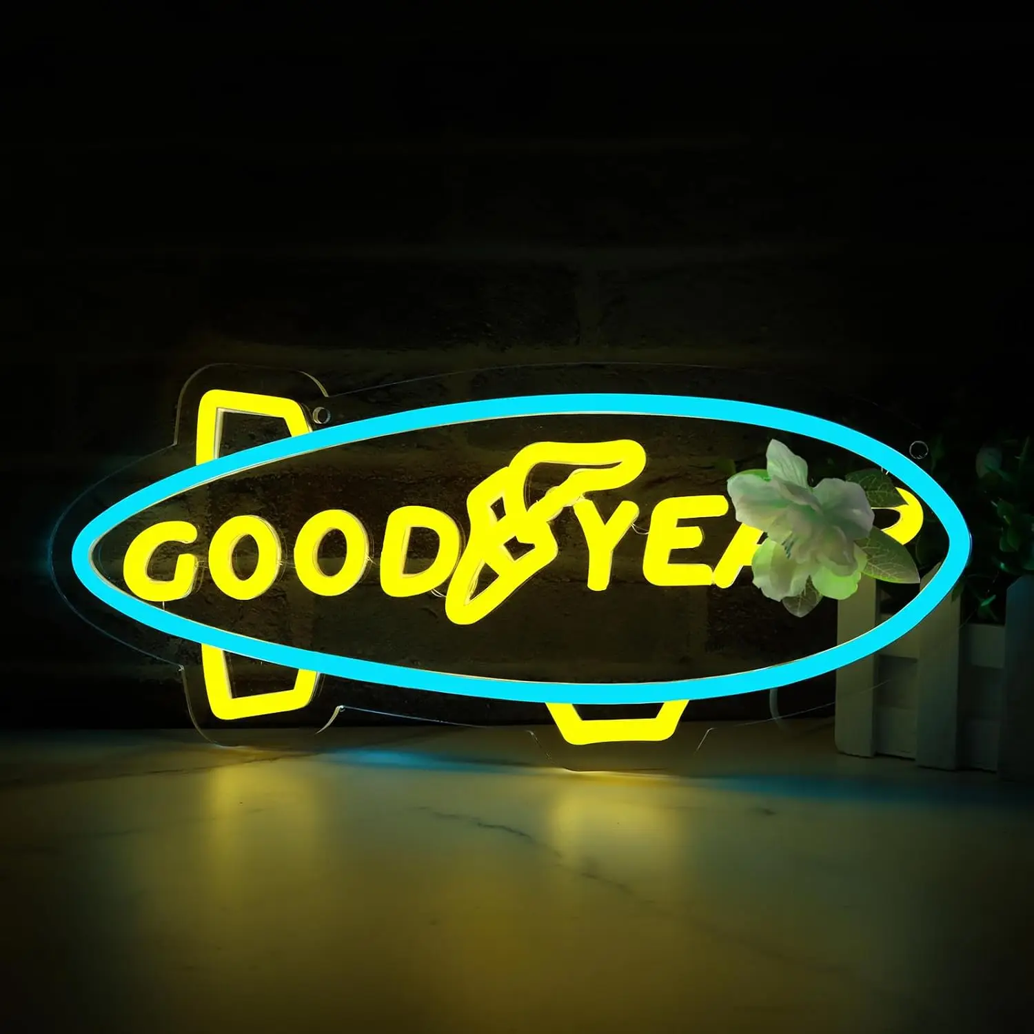 

Goodyear Neon Sign Art Wall Light USB LED Neon Light for Home Game Room Bar Garage Club Bedroom Decoration Gift Night Light