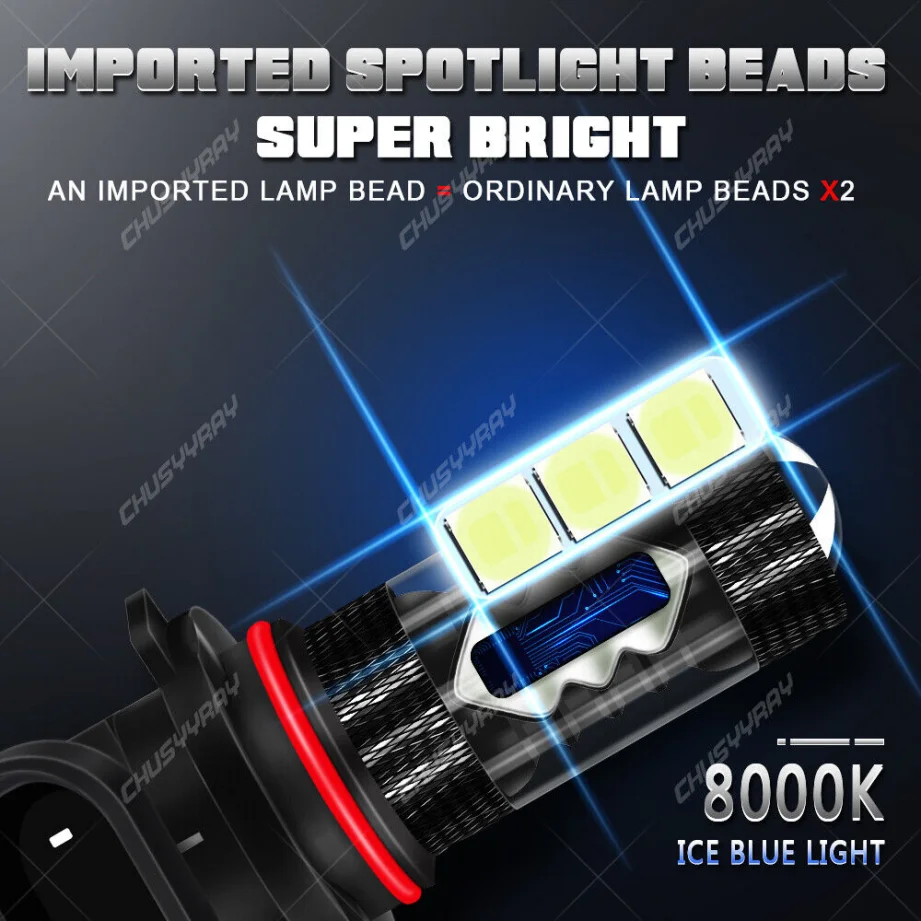 PCVBMLAUT أضواء السيارة 9006 HB4 الجليد الأزرق LED الضباب مصابيح كهربائية لسيارات BMW E34 E46 E39 E60 E63 E64 F10 M3 M5 اكسسوارات السيارات