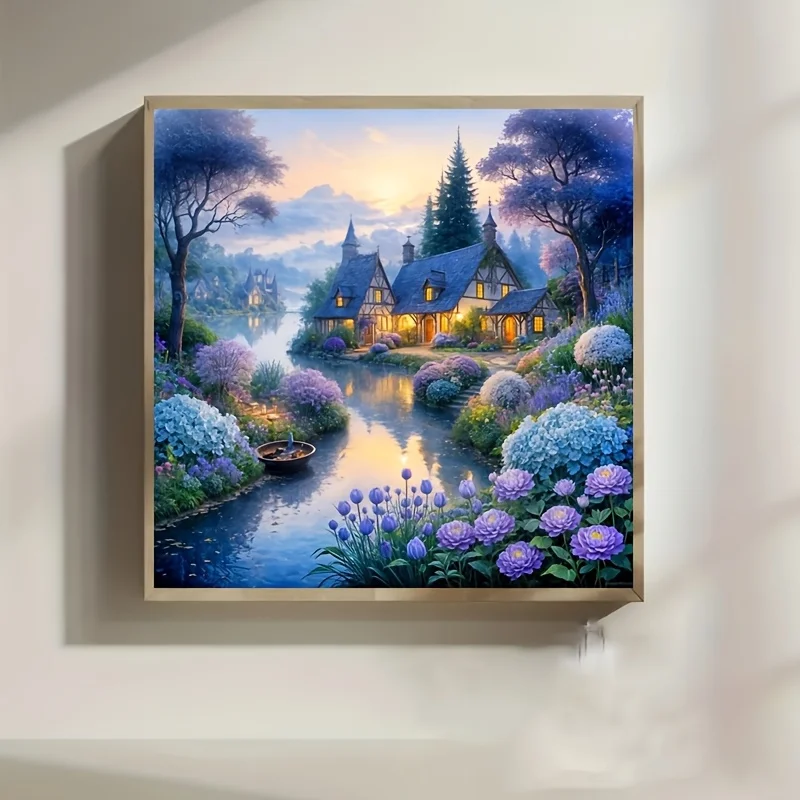 Puzzle de paysage lacustre tranquille, 500/1024 pièces, jeux amusants pour soulager le stress, décoration de la maison, cadeaux de vacances