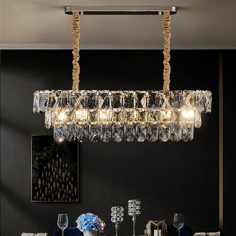 

Modern Luxury Crystal Chandeliers Lighting Living Dining Room Pendant Lights Home Decor Bedroom Gold Led Hanging Lamp Luminaire