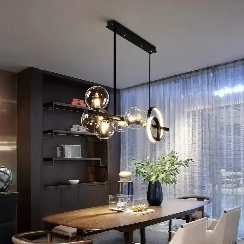 Creativity Magic Bean Glass Ball LED Chandelier Bar Desk Dining Living Room Kitchen Island G9 Pendant Lamp Home Ceiling Lighting