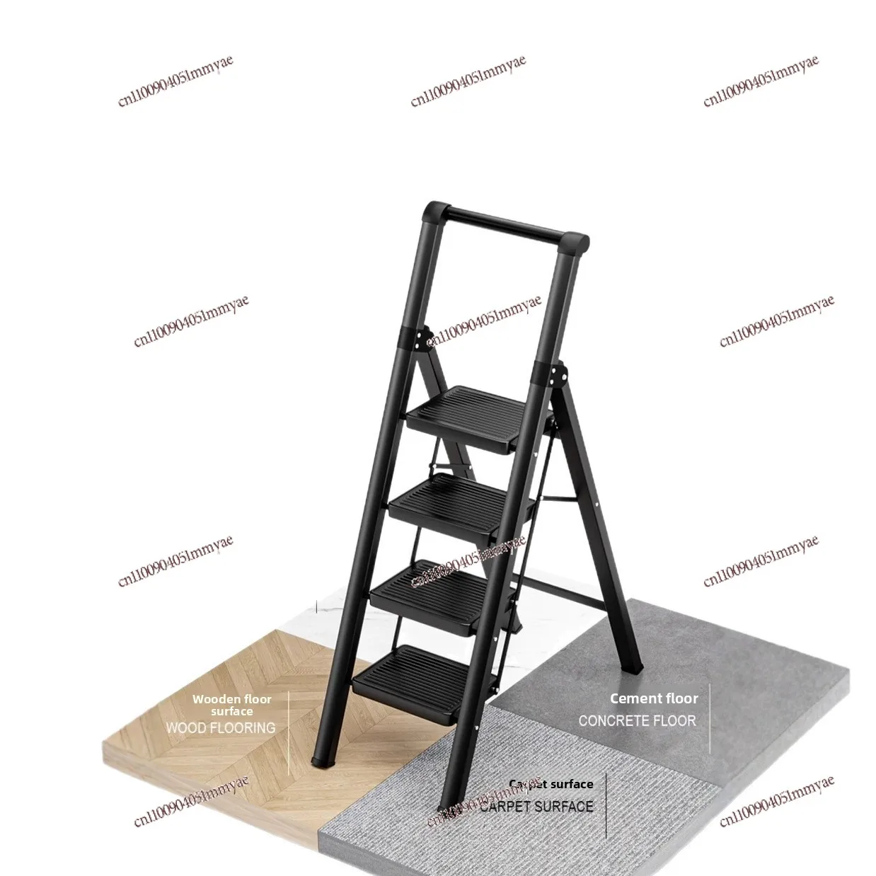 

New Ladder Household Folding Telescopic Indoor Multi-functional Thickened Herringbone Ladder Four or Five Steps Portable Ladder