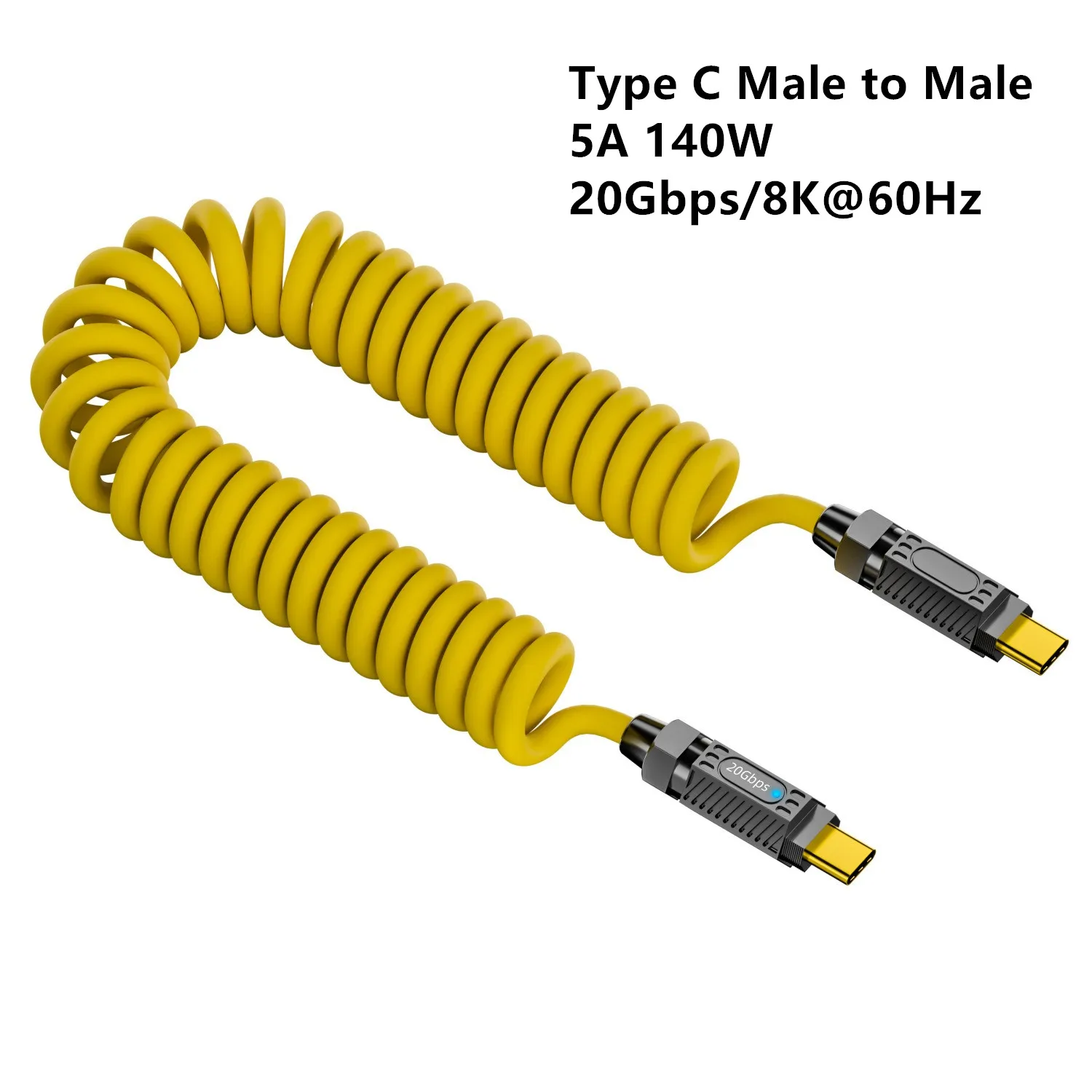 USB C Cable Portable Data Cord 140W Power Delivery Cable Fasting Charging Data Transmission Cable 8K Audio Video Cord